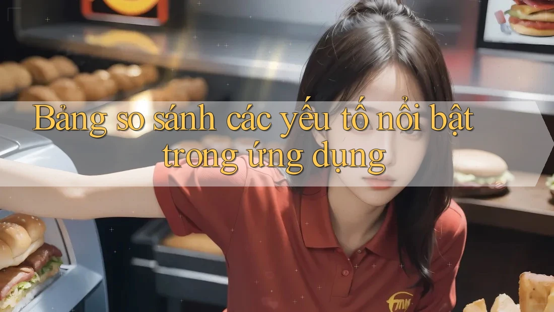 Bảng so sánh các yếu tố nổi bật trong ứng dụng Bảng so sánh các yếu tố nổi bật trong ứng dụng