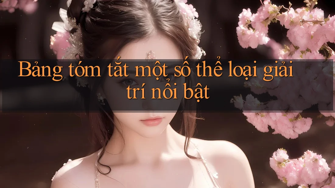 Bảng tóm tắt một số thể loại giải trí nổi bật Bảng tóm tắt một số thể loại giải trí nổi bật